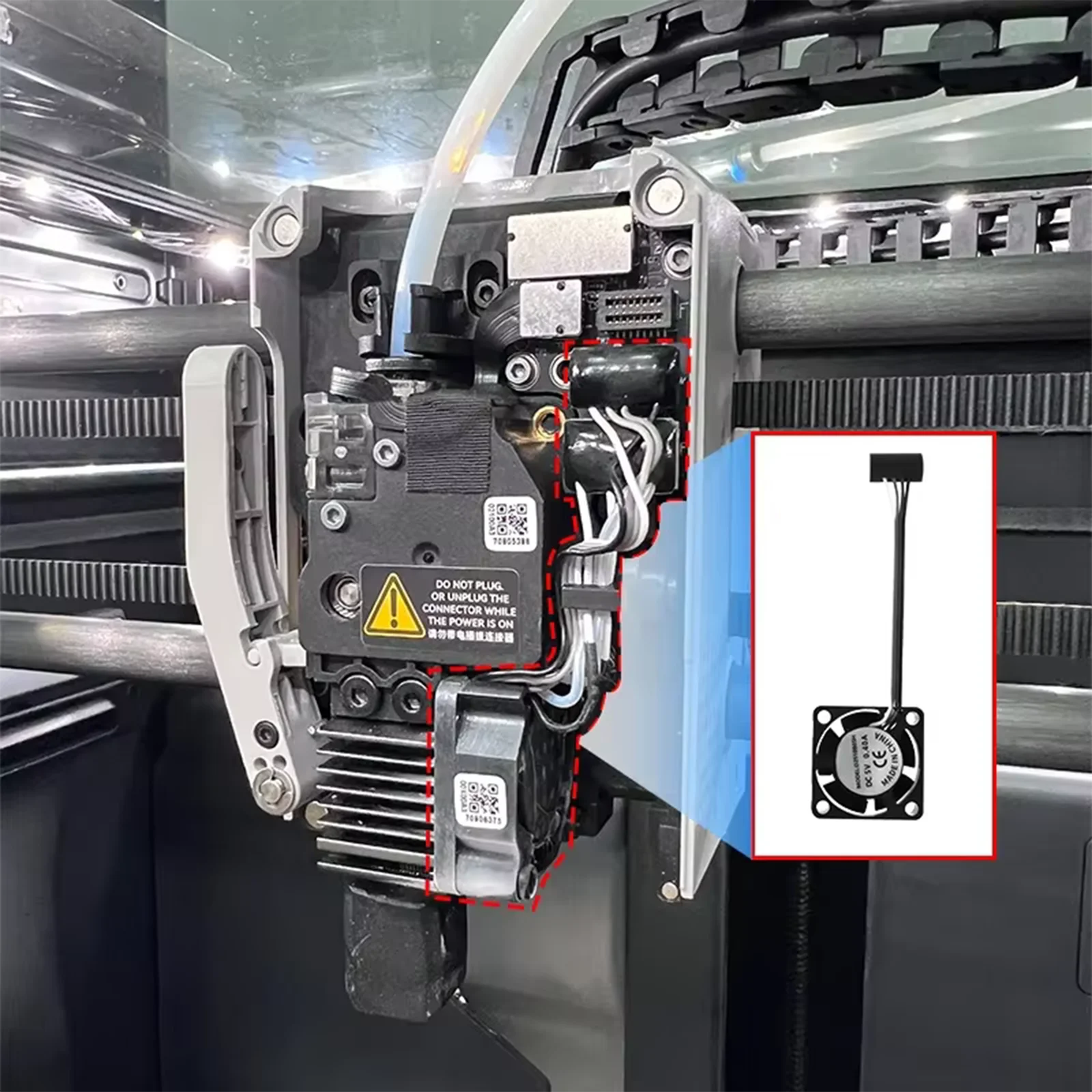 Para Bambu Lab X1 X1C P1P P1S ventilador de refrigeración Hotend 2510 ventilador sin escobillas con doble rodamiento de bolas 18000r/min enfriador