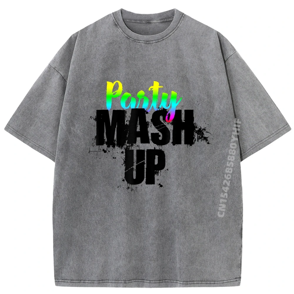 

Мужские футболки с рисунком Party Mash Up, мужские новые топы и футболки большого размера, мужская уличная модная стираная одежда