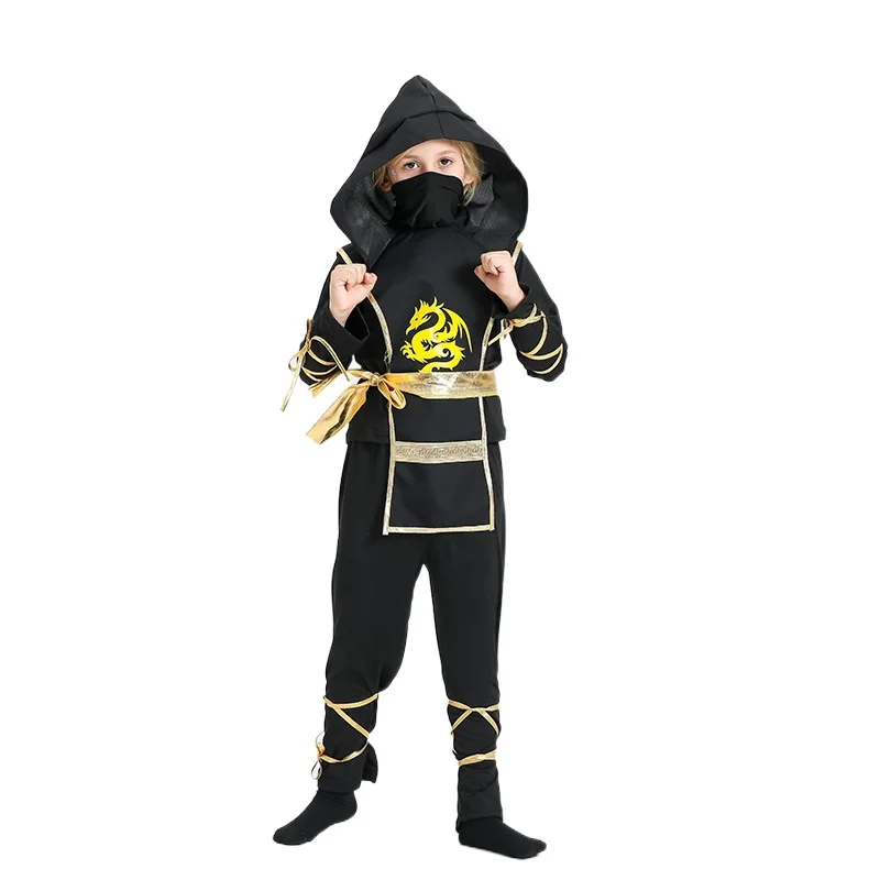 

Boy Ninja Anime Costume Kids Warrior Costumes Children Superhero Cosplay Jumpsuit Halloween Carnival Suit for 4-12 Years Old