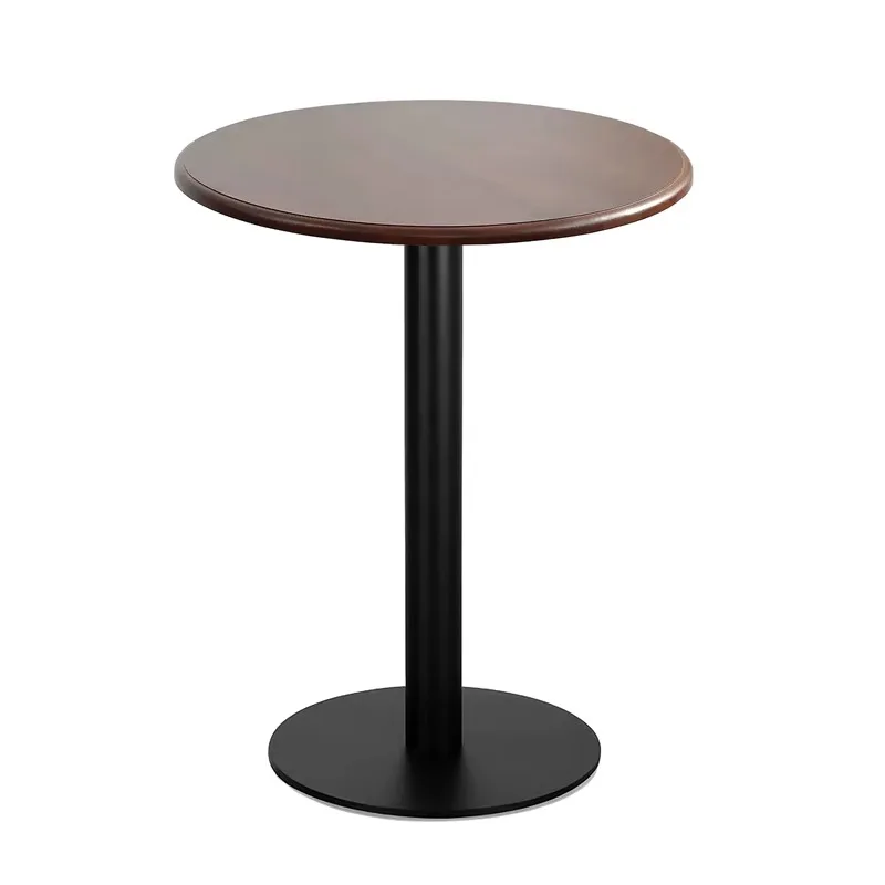 Modern simple western food solid wood square table cafe milk tea dessert shop small round table Japanese noodle restaurant dinin