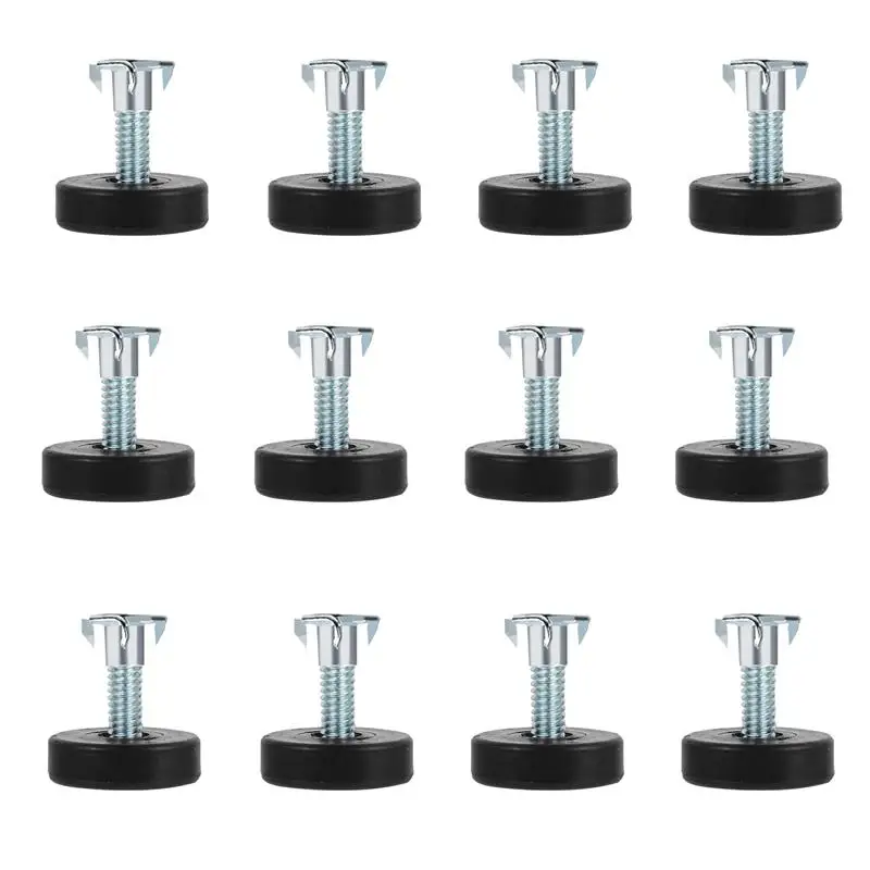 

12pcs Screw In Furniture Feet Adjustable Furniture Feet Levelers Leg Levelers Durable Easy To Use for Furniture Chairs Tables