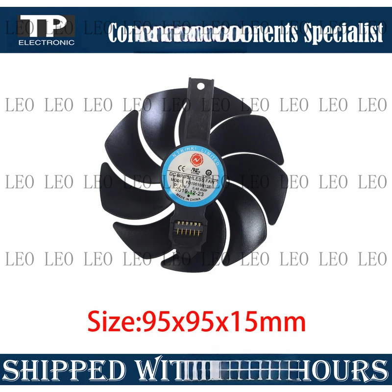 SS FD10015M12D DC12V Graphics Fan for Sapphire RX 5500 5600 5700XT PULSE Cooling view 2