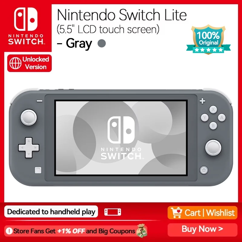 GD7113Nintendo Switch Lite グレー 任天堂スイッチライト グレー 携帯専用 軽量で持ち運びやすい