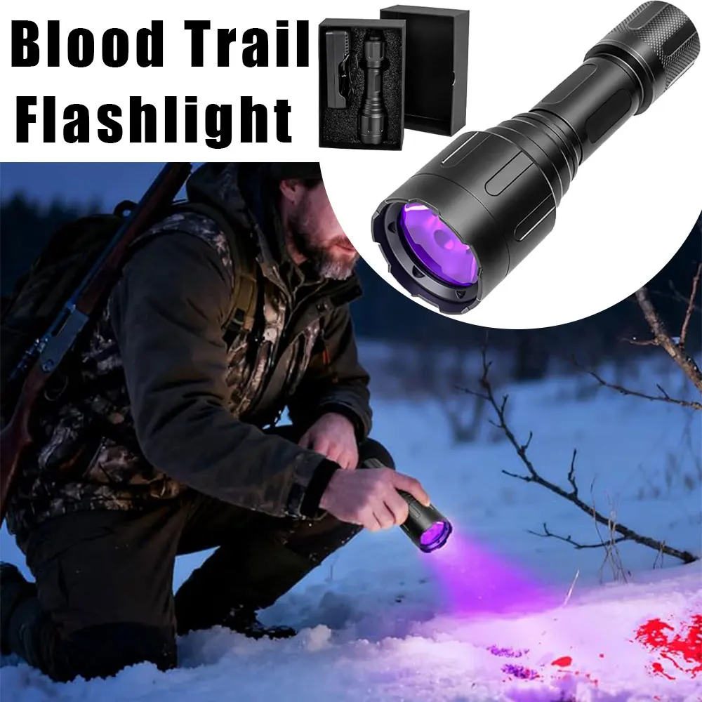 Blood Trail Flashlight 2000 Lumens High Definition Flashlight Tactical Night Hunting Deer Torch for Birthday Christmas Gift