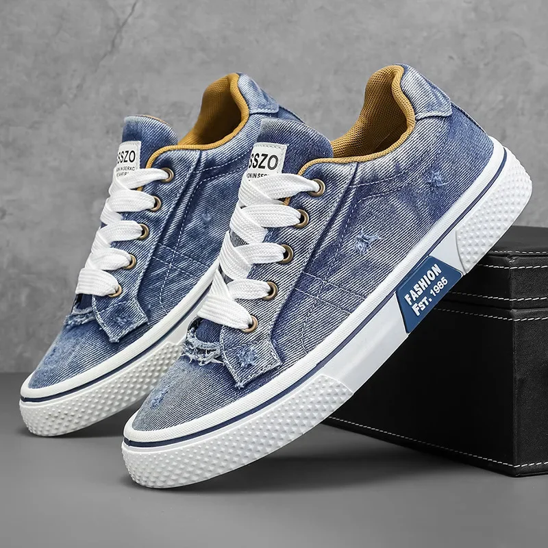 Men Casual Sports Shoes Canvas Retro Breathable Comfortable Anti Slip Thick Platform Outdoor Running Shoes Zapatillas 2026