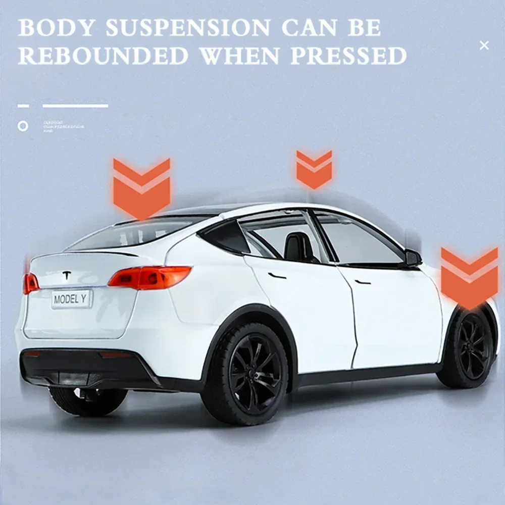Metal Cars Toys Scale 1/24 Y Diecast Alloy Car For Boys Children Kids Toy Vehicles Sound And Light Pull Back