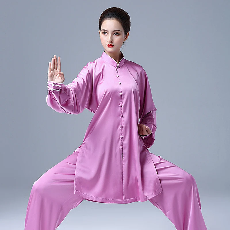 Women's Purple Tai Chi Suit Lightweight 2025 New Arrival Baduanjin Martial Arts Performance & Training Wear Summer for Adults