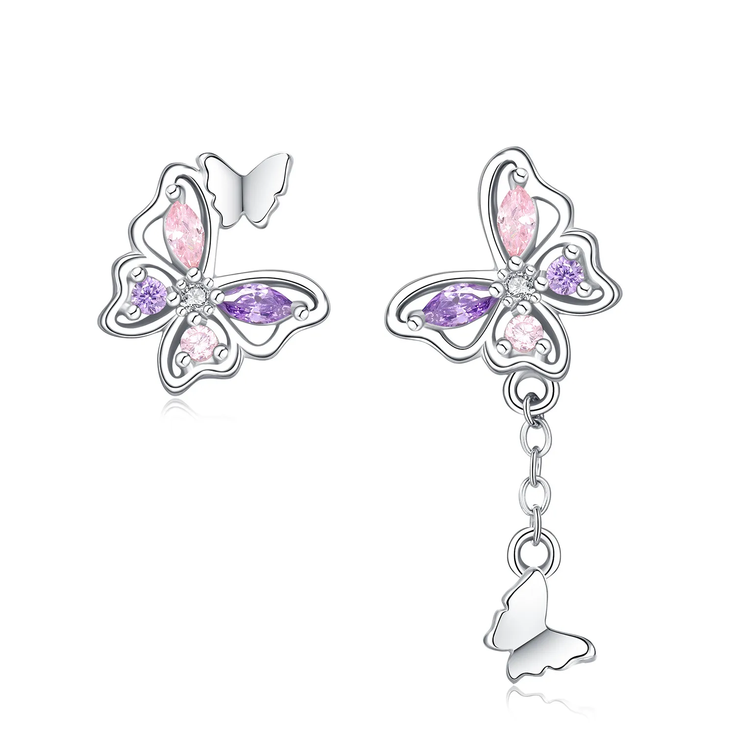 

Orstarry 925 Sterling Silver Colorful Butterfly Insects Earrings Stud Earrings For Lady S925 Jewelry Party Anniversary Gifts