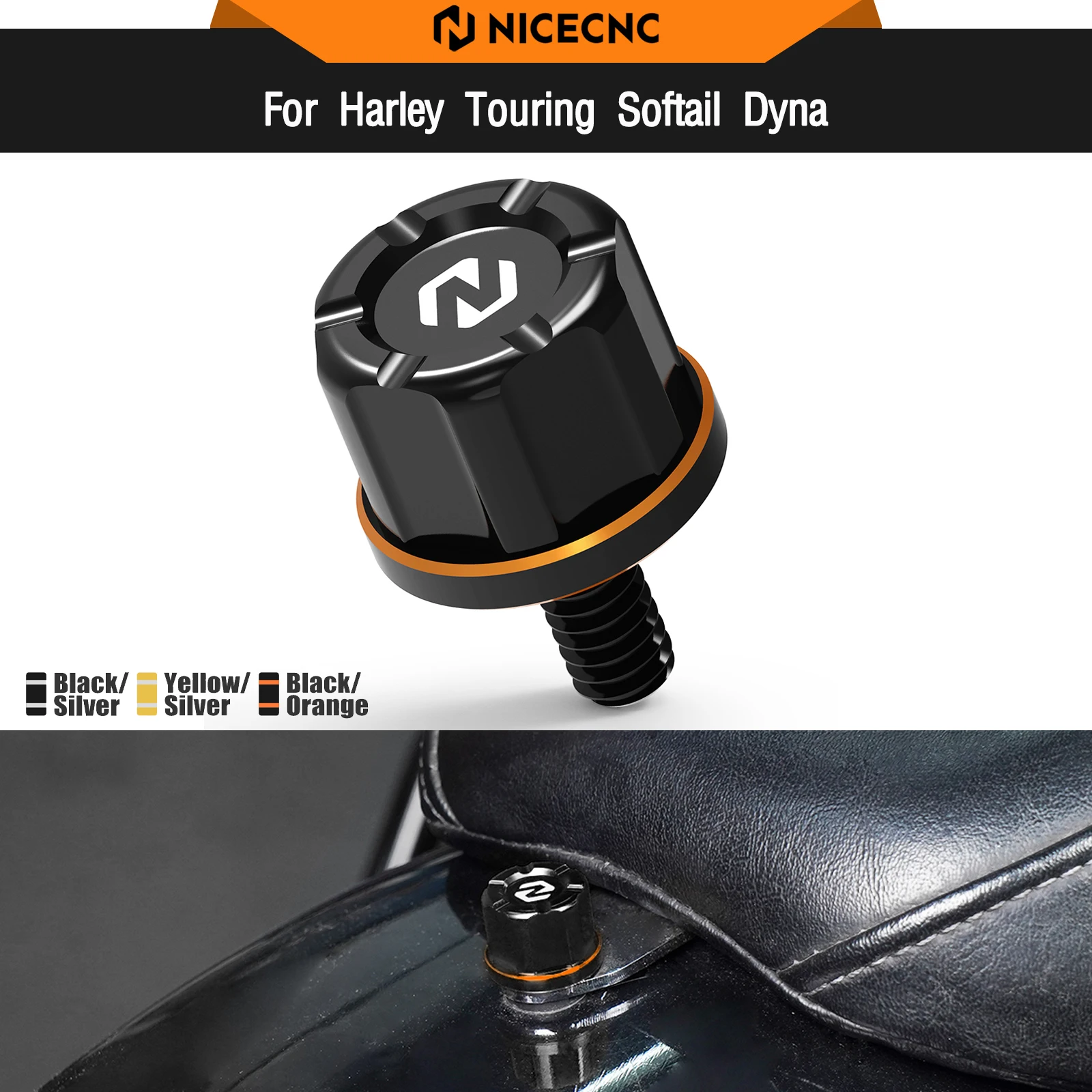 For Harley Street Glide FLHX 2006-2023 Rear Seat Bolt Screw Cover Knob Fat Boy FLFBS 114 Heritage Classic FLHCS 114 2018-2023
