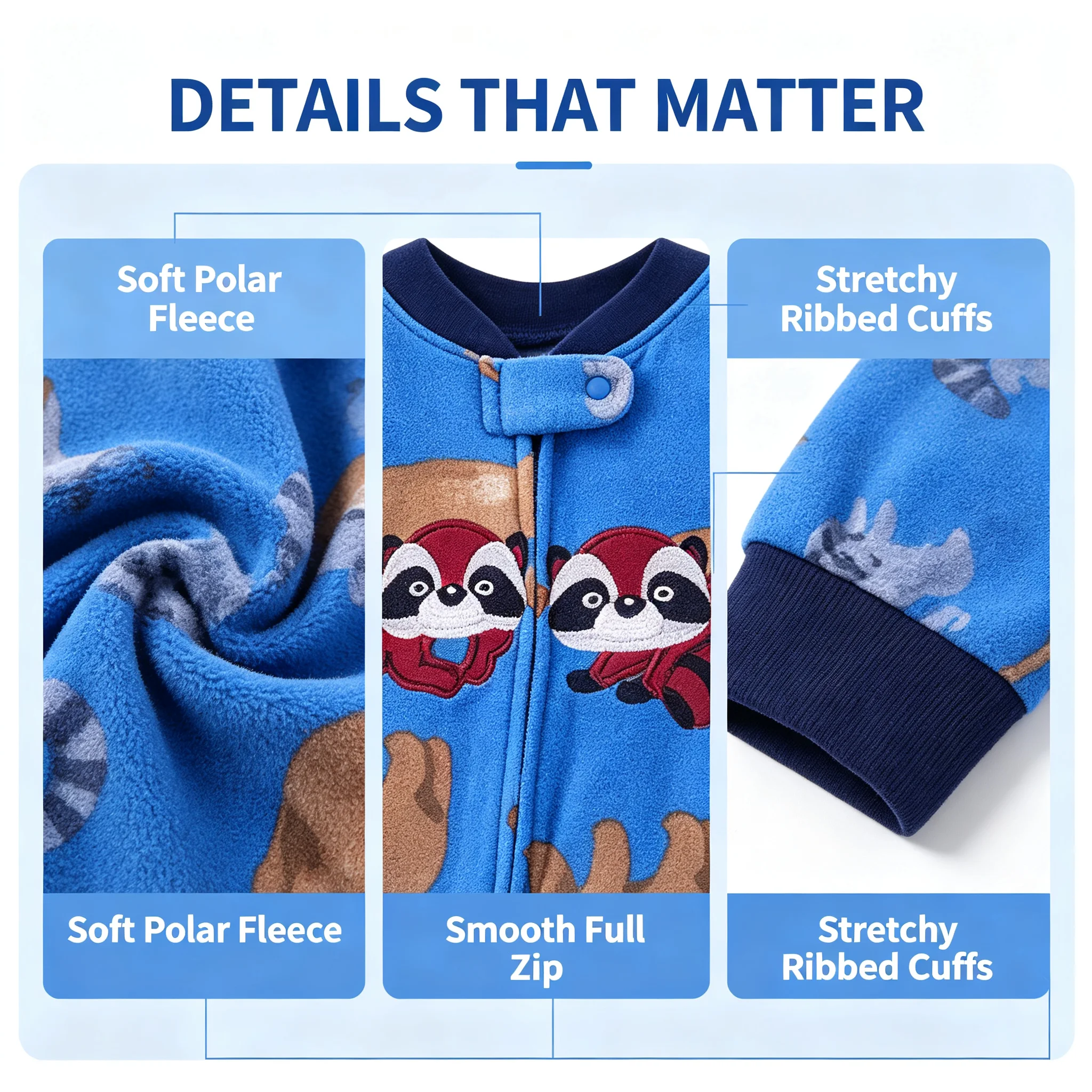 Infant Warm Fleece Jumpsuit, Footless Design Full Zip Romper, Forest Animal Pattern Toddler Daily Wear