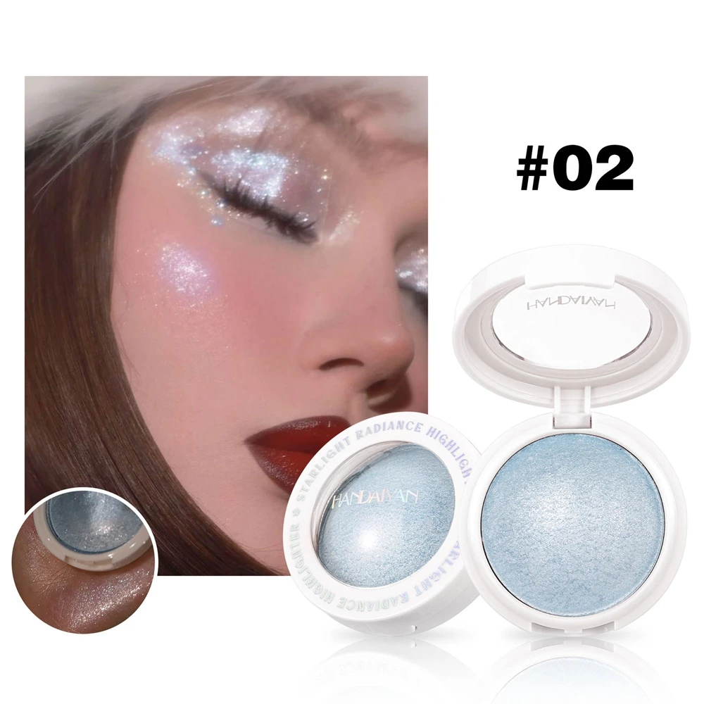 Resaltador de maquillaje de alto brillo, textura de puré de patata suave, resaltado de contorno nacarado, resaltador corporal resistente al agua de larga duración