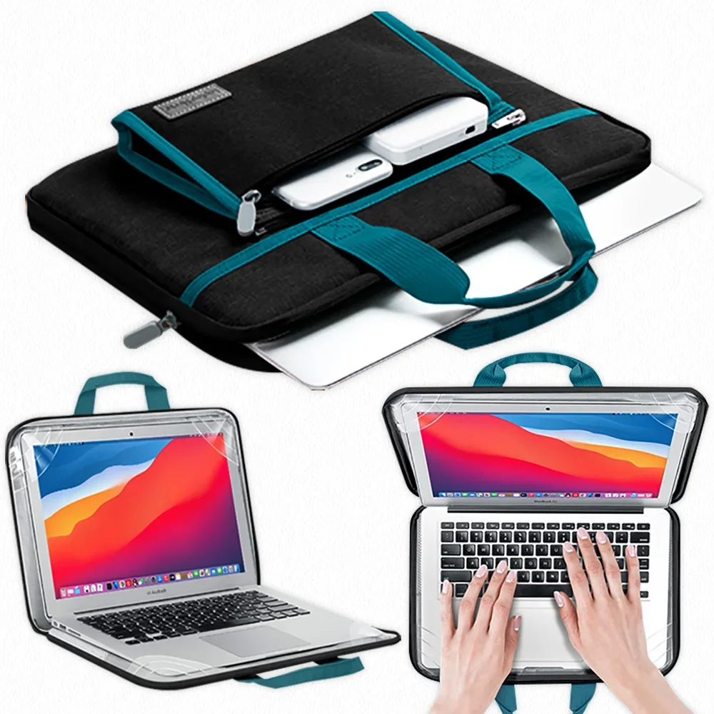 

Laptop Bag Liner Bag Handbag Suitable for M1 M2 13 14 15.6 Inch Macbook Air Pro Huawei Asus Dell Waterproof Notebook Briefcase