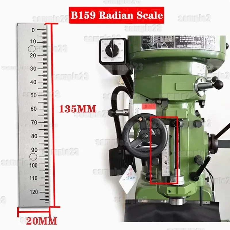 1PC CNC Bridgeport Milling Machine Accessories Spindle Upper and Lower Ruler Inner Hole Angle Ruler Turret Milling Machine