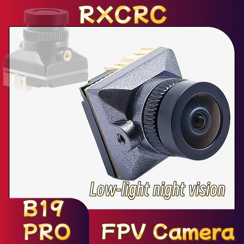 

Камера RXCRC FPV 1500TVL CVBS B19 PRO MINI Объектив 2,1 мм FOV135 ° 5-20 В PAL/NTSC OSD Регулируемый для гоночного дрона RC FPV