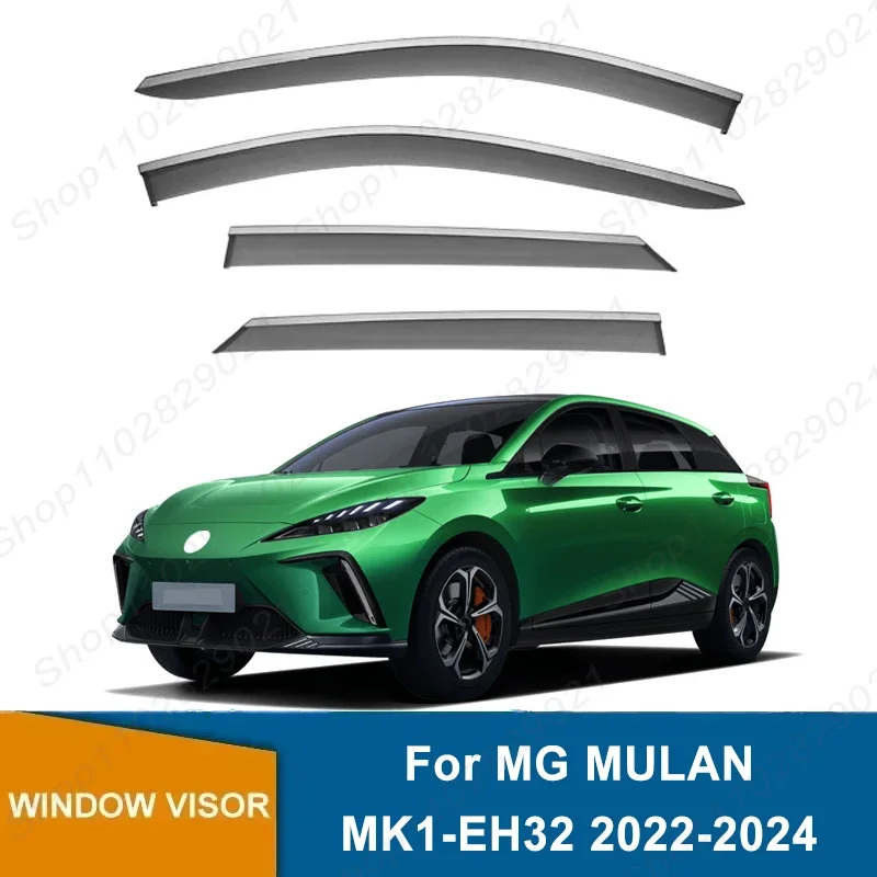 4Pcs Window Visor For MG MULAN MK1-EH32 2022-2024 Weathershield Sun Rain Deflector Guard Car Window Deflector 2023