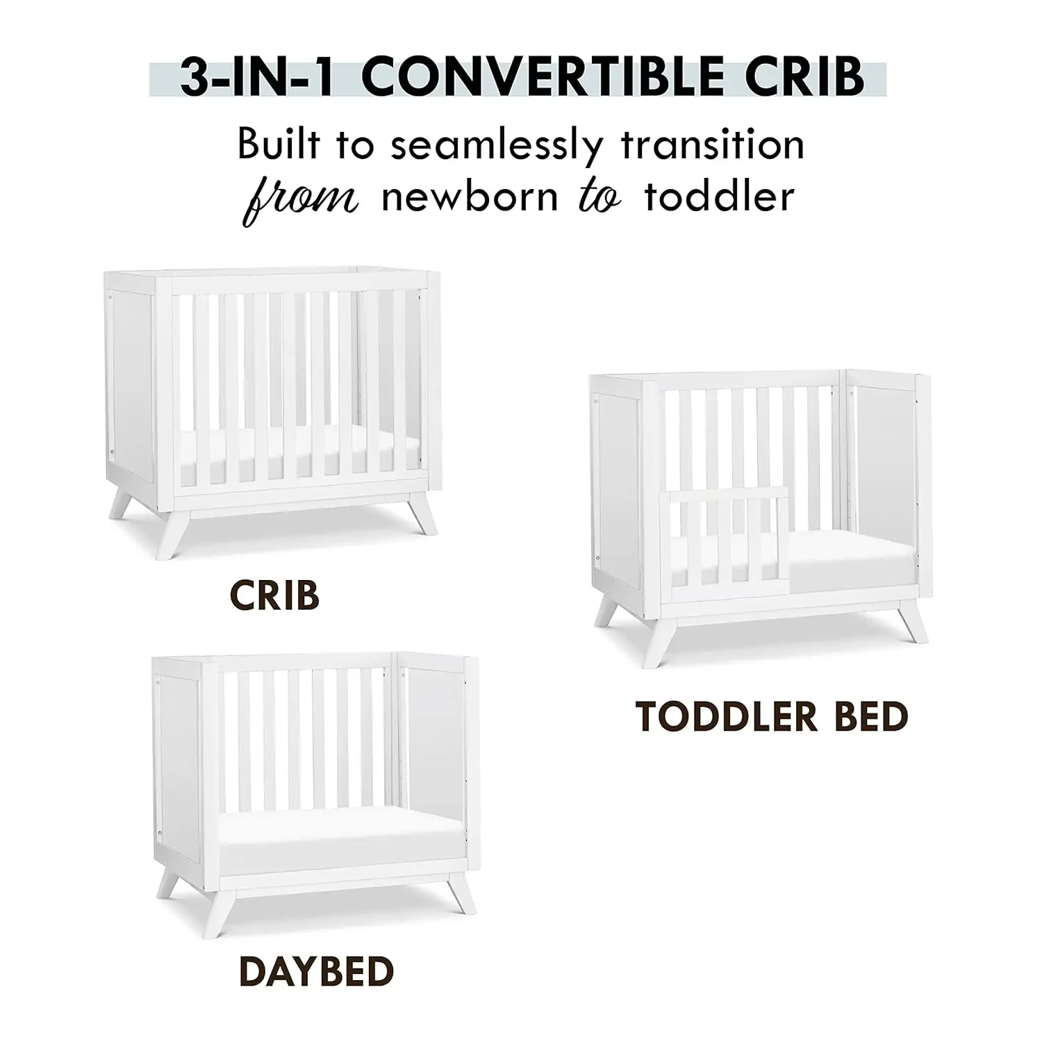 DaVinci Otto 3-in-1 Convertible Mini Crib with 4\