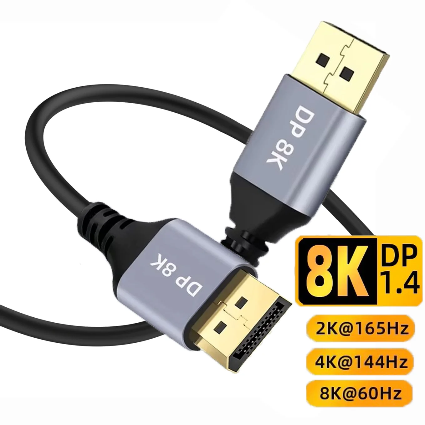 Кабель DisplayPort DP1.4 32.4Gbps 8K@60Hz 4K@144Hz для передачи видео и аудио для Xiaomi TV Box, ноутбуков, настольных ПК, игровых мониторов