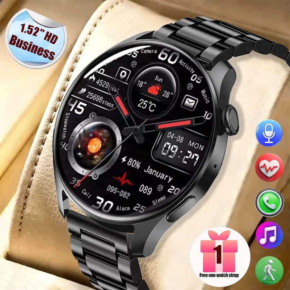 

Business New Men's Smart Watch HD Display Health Tracking Bluetooth Calling Voice Assistant Sports BT Camera Smartwatches 1.52”