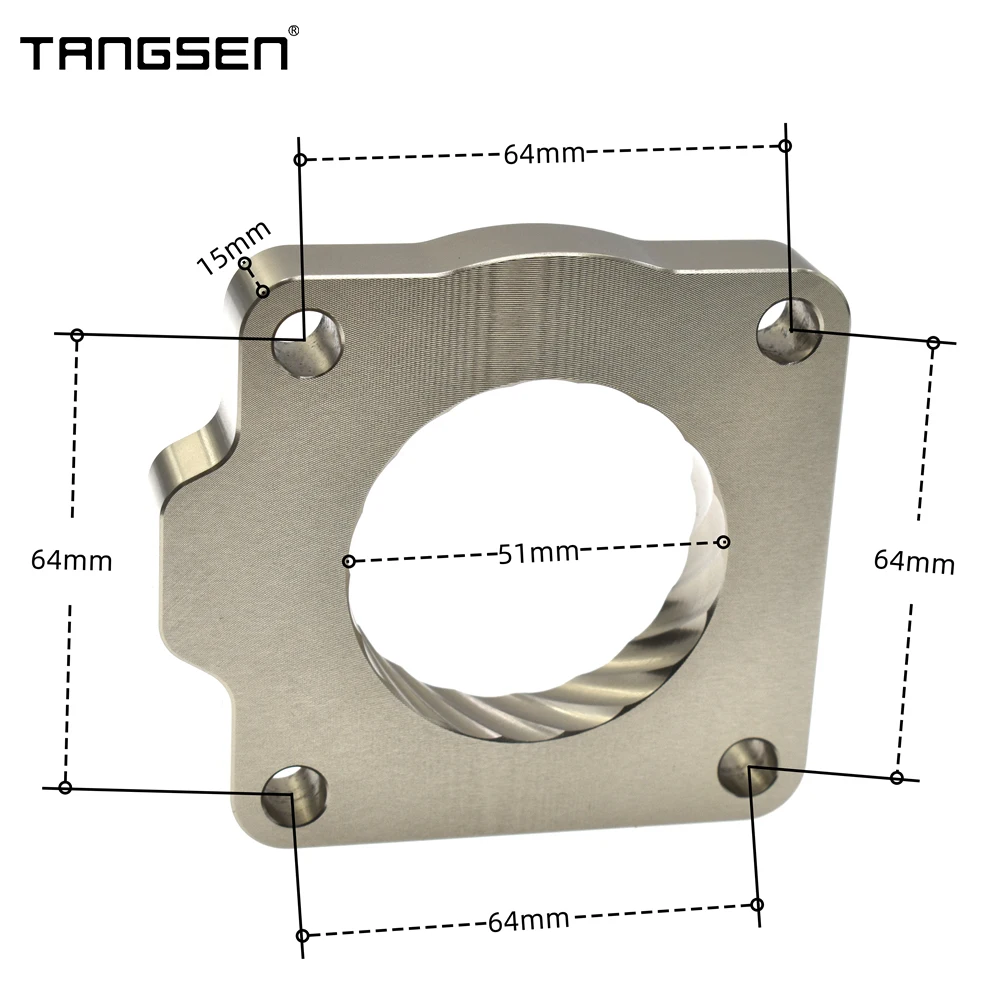 For Mitsubishi Lancer 1.6L 1600CC 4G18 Engine 2003-2015 Throttle Body Spacer Al Alloy Throttle Vortex Intake Gasket Accessories