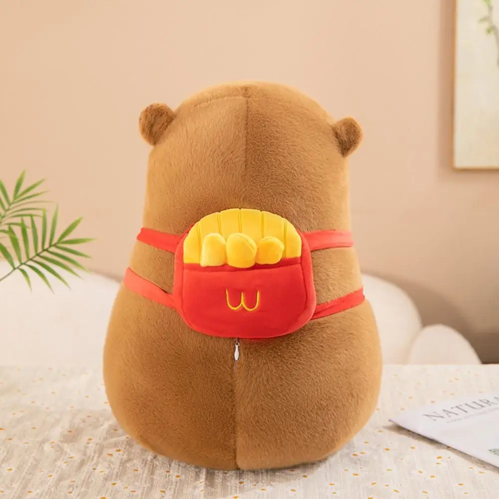 Simulation de frites Capybara en peluche, jouet moelleux, beurre grillé, extensible, mignon, anime, 30cm