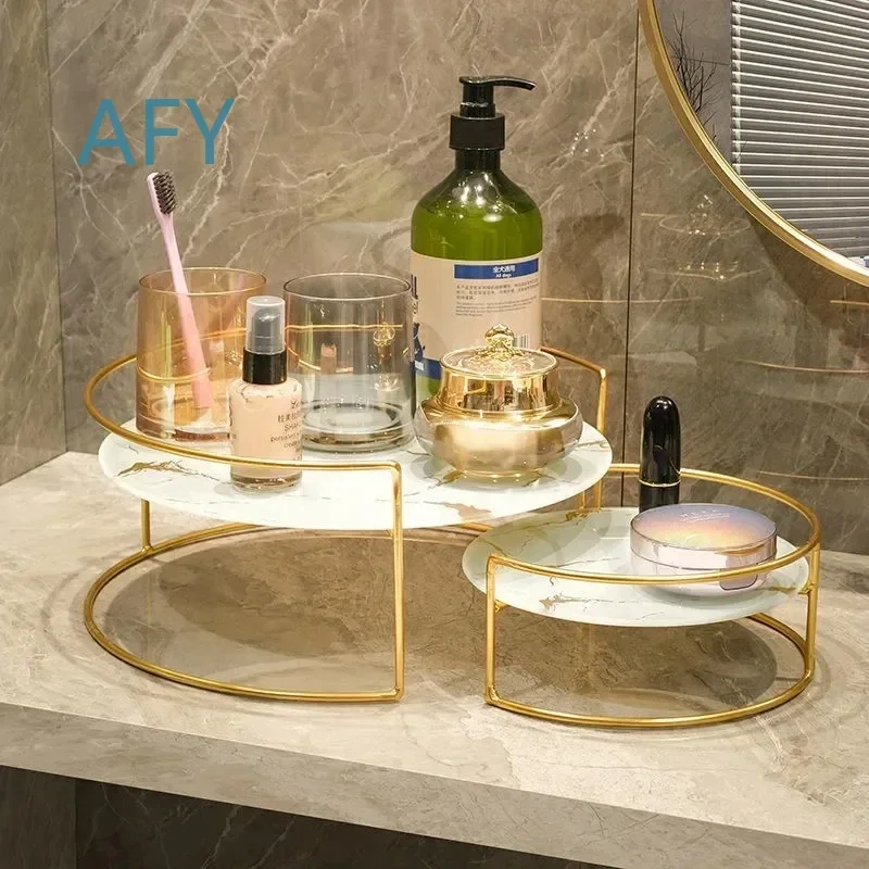 Nordic Iron Art Nordic Style Rack for Lipstick Perfume Cosmetic Skin Care Product Storage Rack Finishing Table Home Decor