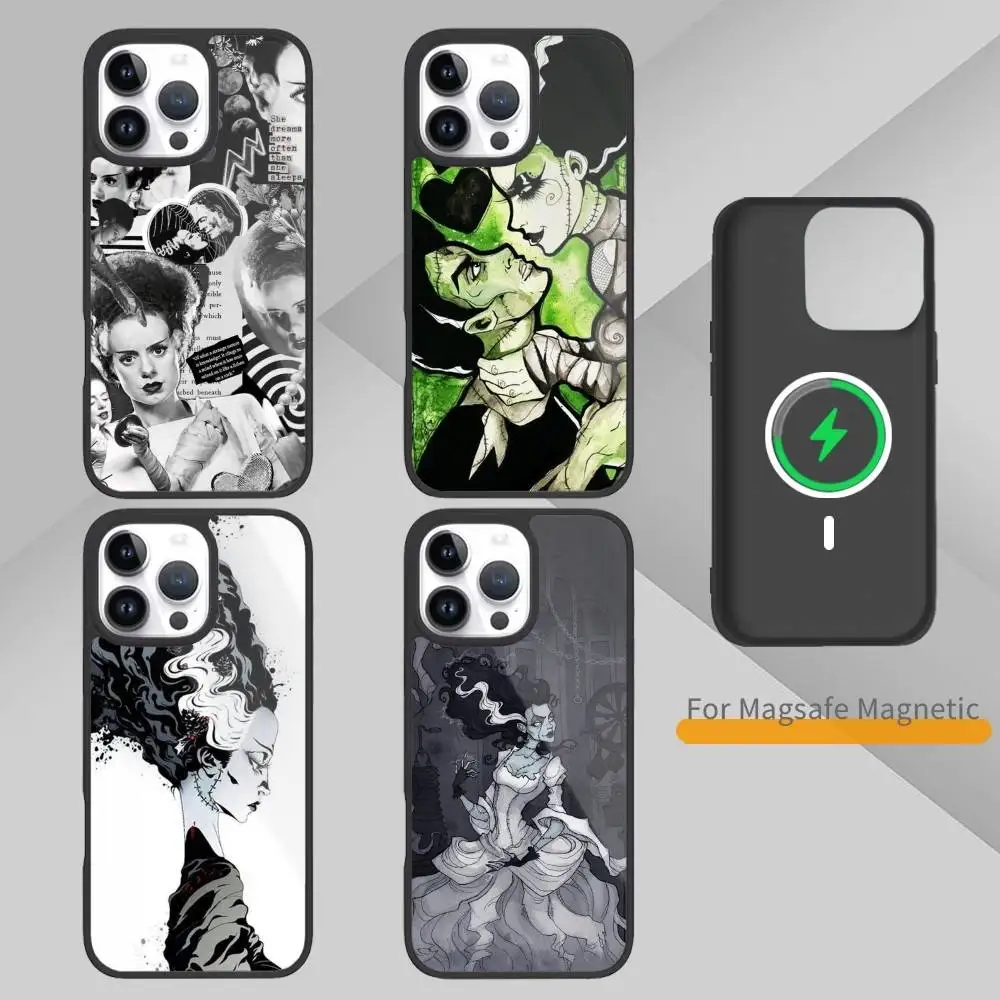 

american B-bride of frankenstein Phone Case For iPhone 17,16,15,14,13,Pro,Max,Plus,Magnetic For Magsafe Wireless Charging