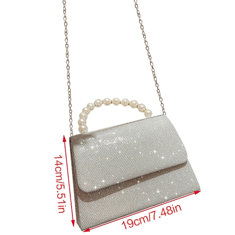 Glitter Purse Evening Bag Elegant Party BanquetWedding Clutches Lady Handbag Women Girl Cocktail Shoulder Bag