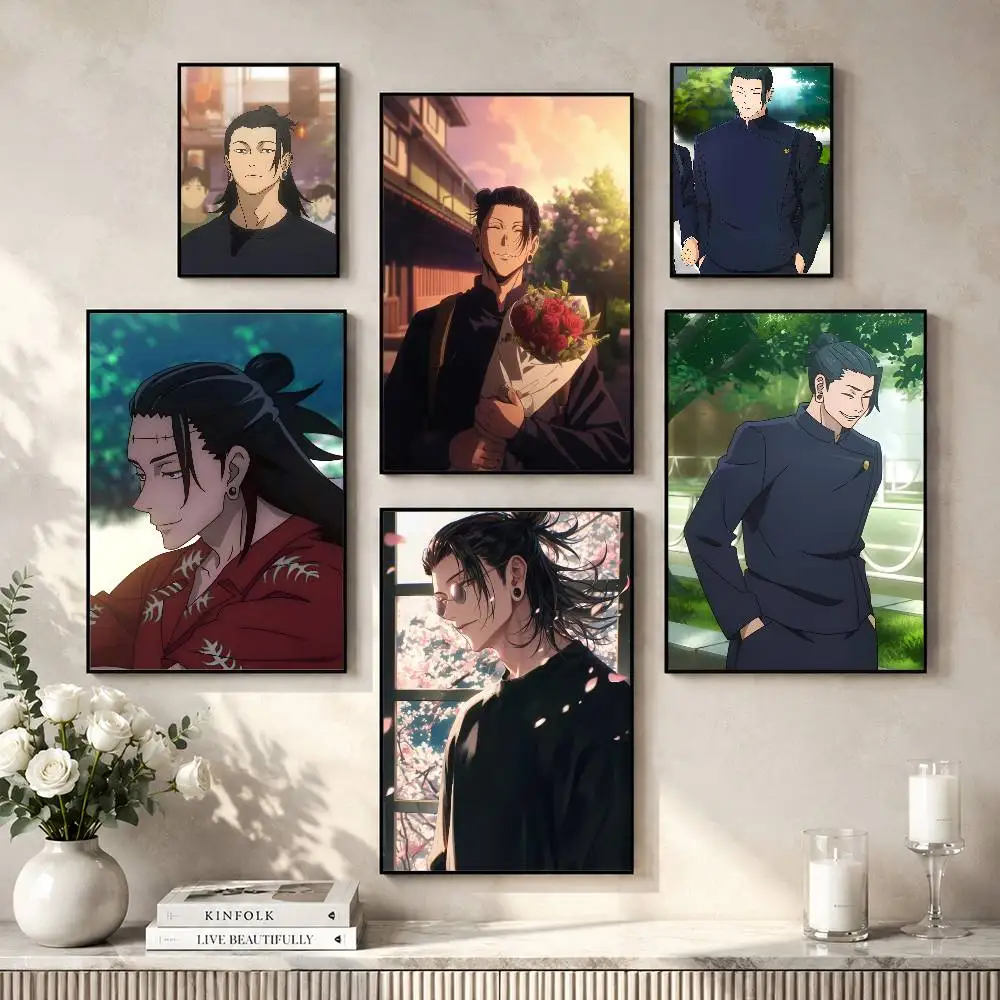 Anime G-Geto S-Suguru Poster Versatile HD Waterproof Wall Art Self-Adhesive Decor for Any Space