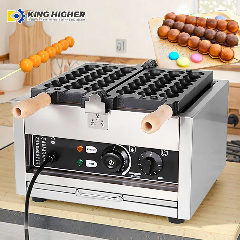 Commercial 3 In 1 Electric Lollipop Waffle Maker Machine Flip Side Egg Ball Sphere Waffle Maker 220V 110V Snack For Street Food