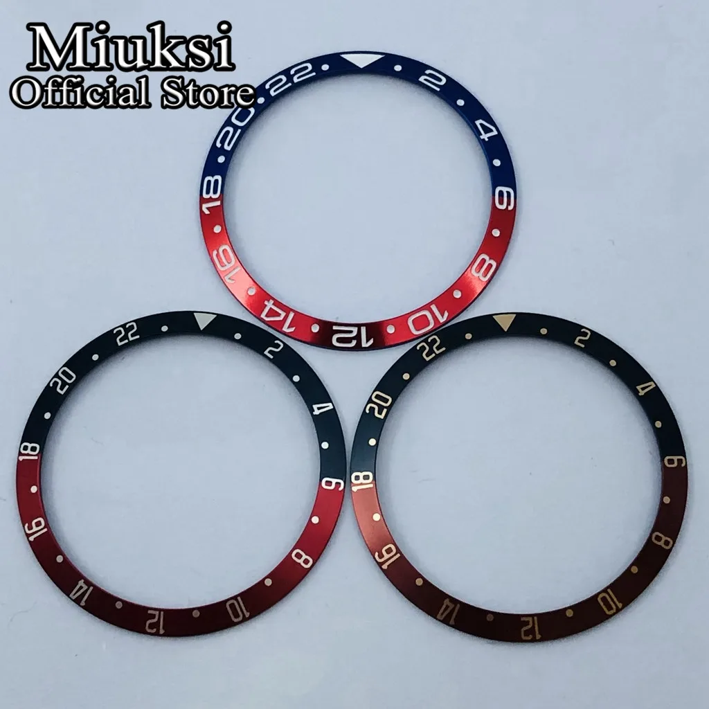 Miuksi 37.2mm ceramics aluminium bezel watch replace accessories watch parts