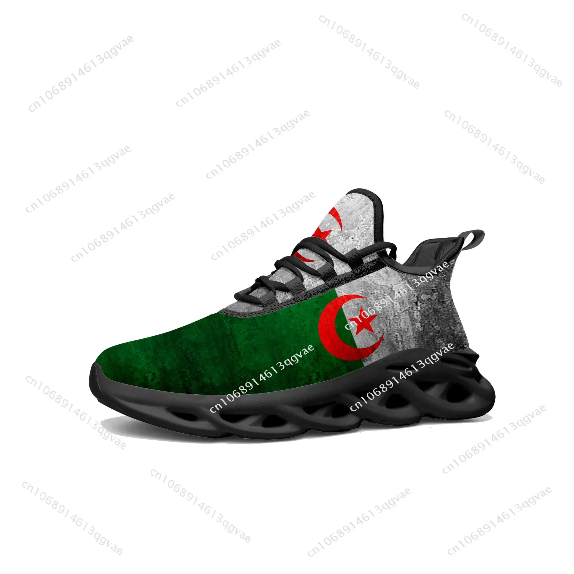 Algerian Flag Flats Sneakers Mens Womens Algeria Sports Running High Quality Sneaker Lace Up Mesh Footwear Tailor-made Shoe