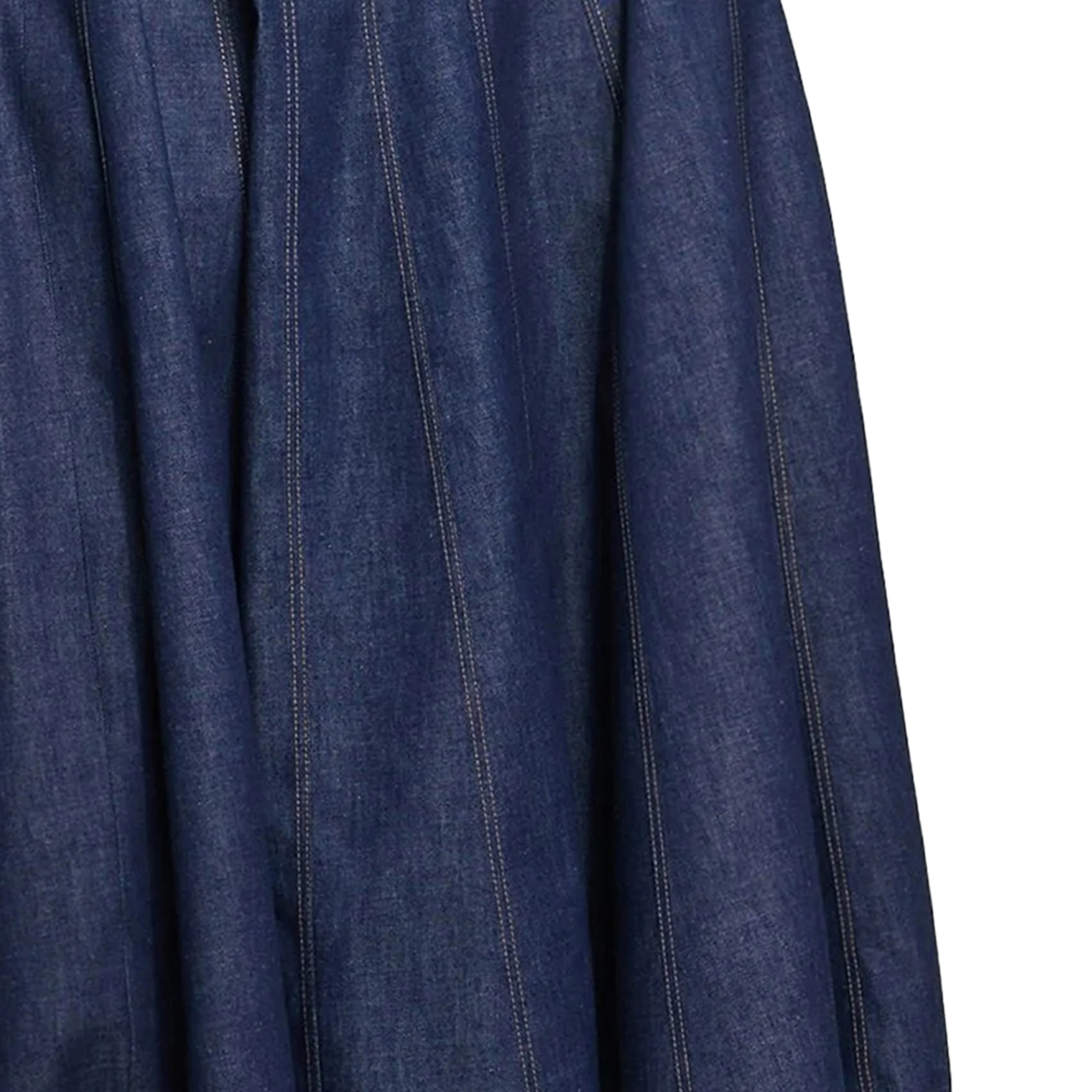 CHCH Fashion Sleeveless High Waist Maxi Dress Women Denim Dresses Elegant O Neck 2024 Summer New Office Ladies Party Robes