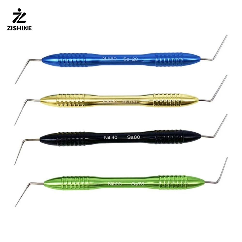 Upgraded Dental Endo Vertical Condenser 1Pc/4Pcs Set Flexible Ni-Ti Stainless Steel Hand Plugger Root Canal Obturation Tool