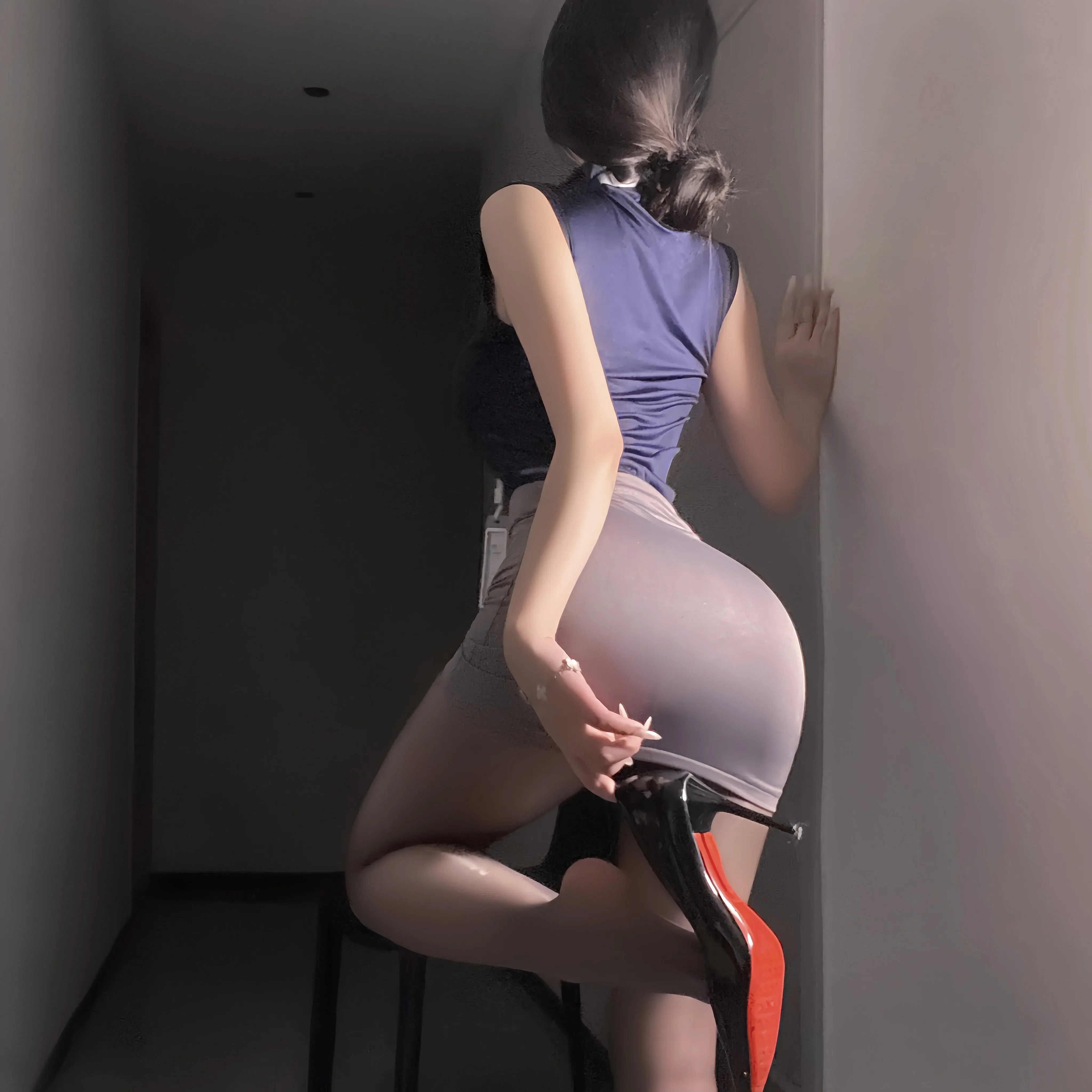 ชุดคอสเพลย์เซ็กซี่ Office Lady ชุดชั้นในเร้าอารมณ์สะโพกกระโปรงผู้หญิงเลขานุการ Roleplay Uniform Temptation ชุดมินิ