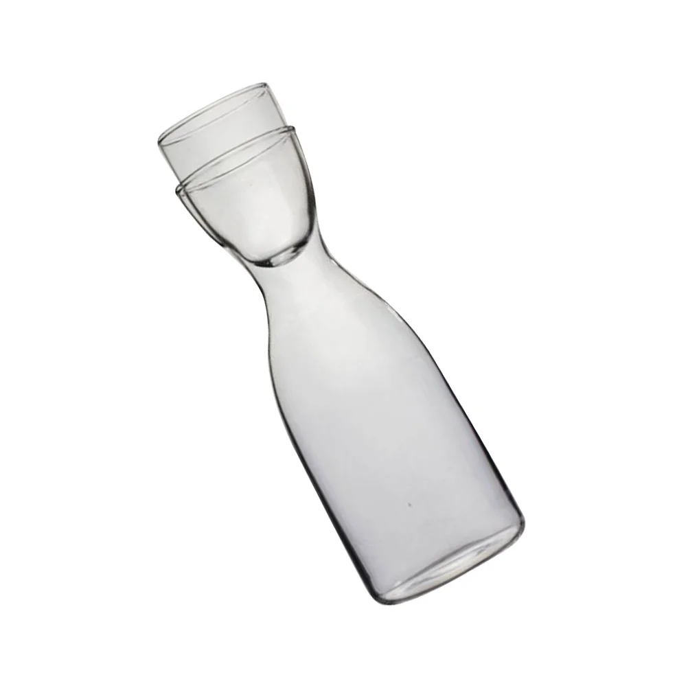 

1Set Heat Resistant Glass Bottle Pot and Cup Set Easy Clean for Wedding Banquet Gathering Home Use Glass Bottle