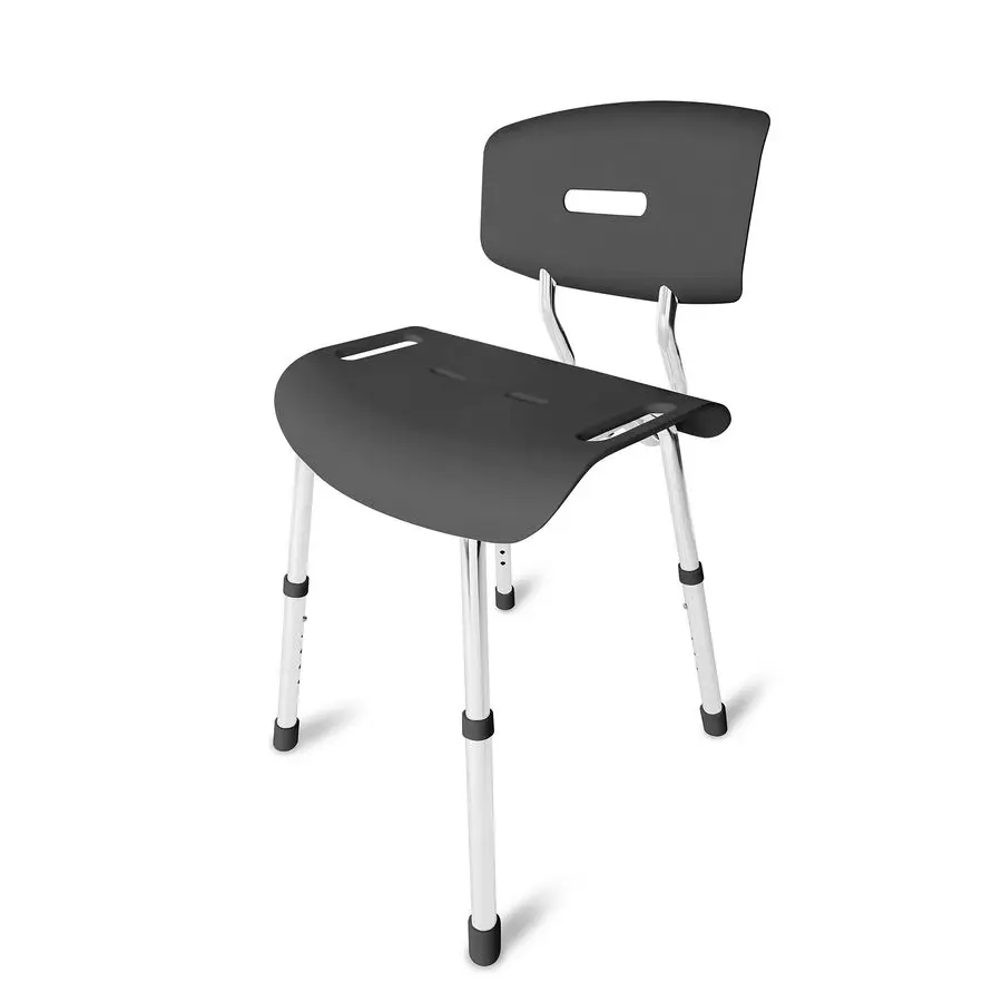 

Стул для душа/сиденье для ванны, скамья для душа, для установки внутри душевой кабины, нескользящий, из алюминия с пластиковым сиденьем, не требует инструментов, с регулировкой.