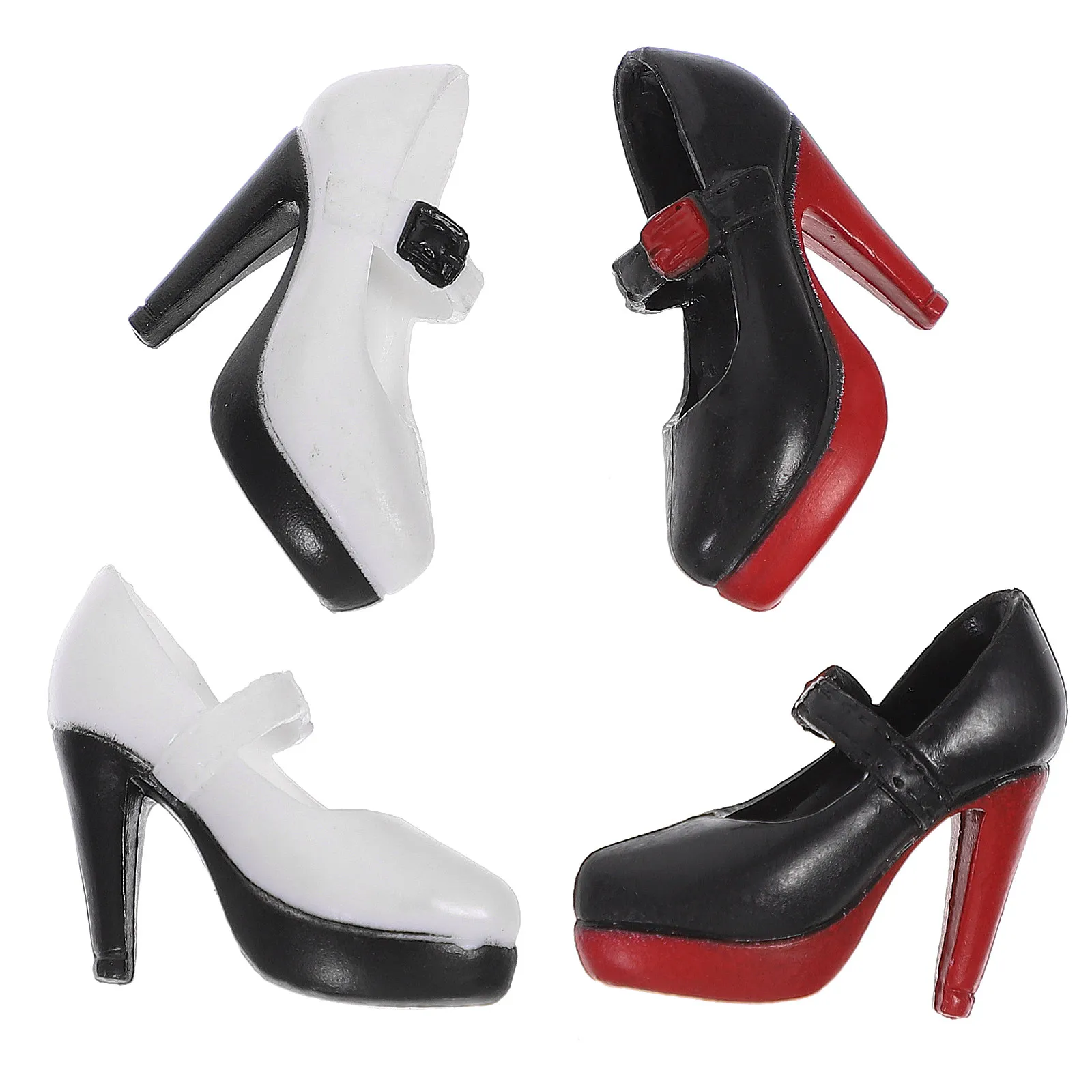 

2Pairs Miniature High Heel Shoes Small High Heels for Crafts Accessories Perfect for Hair Clips Bags Clothes Embellishments