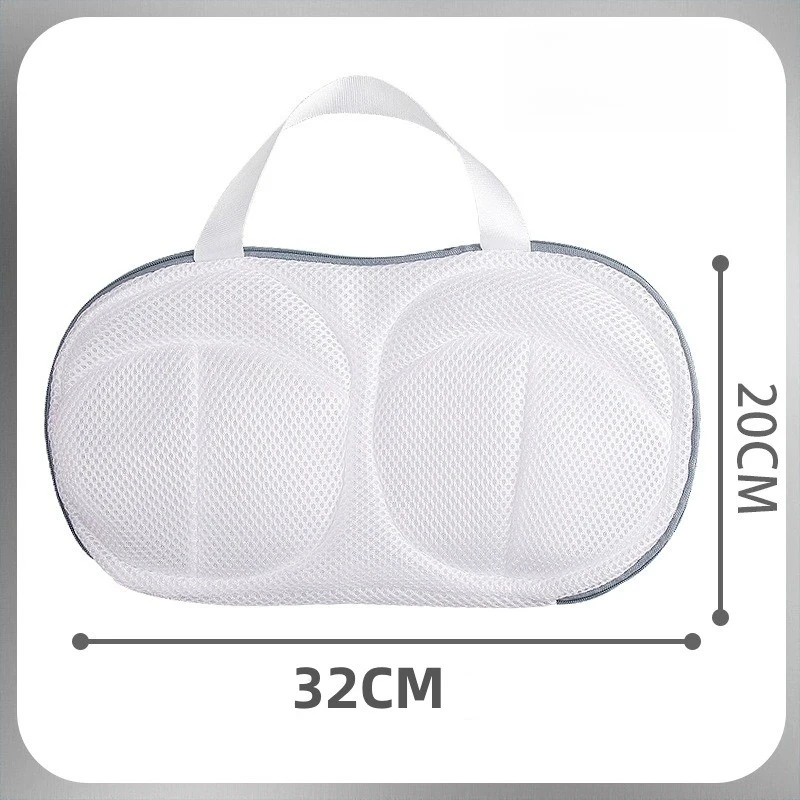 Faltbarer Wäschebeutel mit Reißverschluss aus Polyester-Netzstoff, verformungsfrei, Waschmaschinenschutz für Dessous, Unterwäsche, Sport-BHs – Detail 1