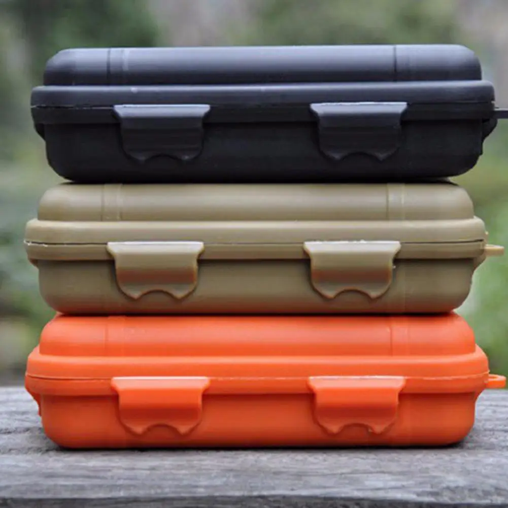 Outdoor Shockproof Waterproof Boxes Survival Airtight Case Storage EDC Travel Matches Tools Sealed Containers 3 Colors