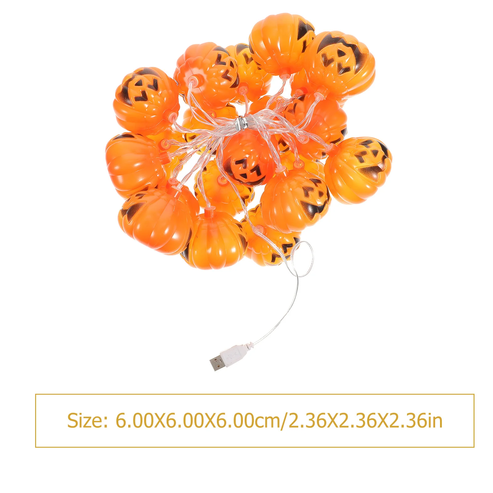 

20 Leds 3M Led Pumpkin Light For Halloween Decor Party String Lights Outdoor Indoor Festival Decoration Multi-Function Household