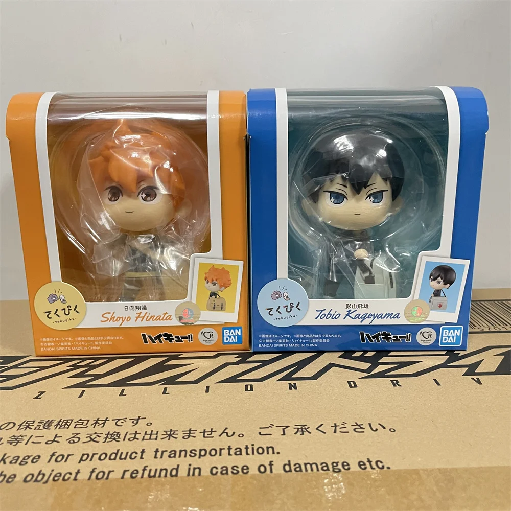 In Stock Original Anime Figure Tekupiku Haikyuu Shoyo Hinata Tobio Kageyama PVC Action Figure Collector Figurine Toys Doll Model