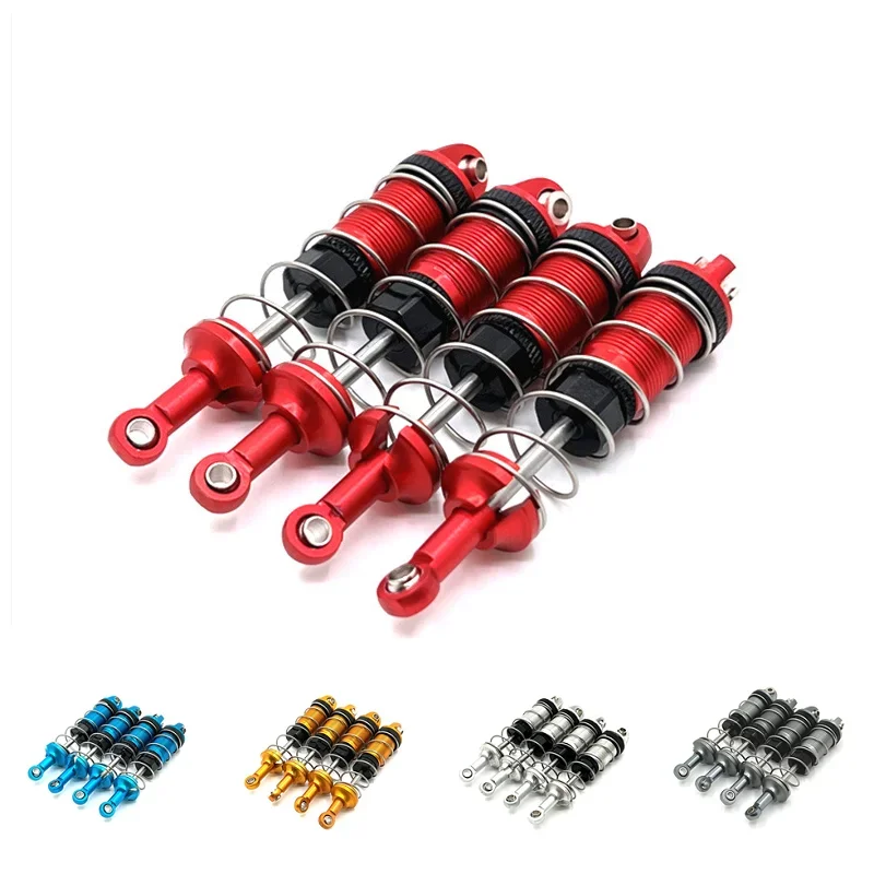 MJX H16 16207 16208 16209 16210 4pcs Metal Front and Rear Shock Absorber 1/16 RC Car Upgrades Parts Accessories