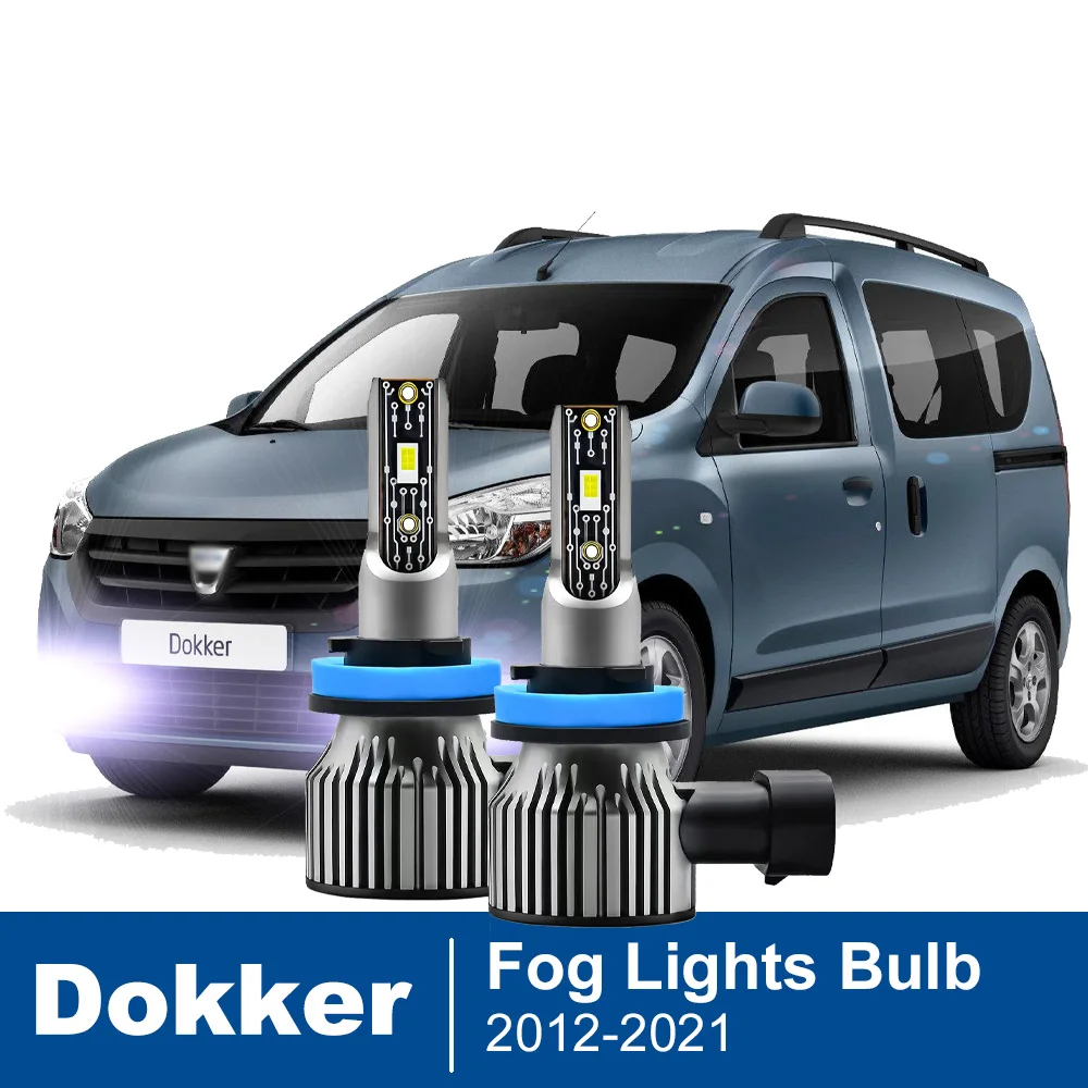 

2pcs Led Car Fog Lamp For Dacia Dokker 2012-2014 2015 2016 2017 2018 2019 2020 2021 Front Fog Light Bulb Car Accessories Canbus