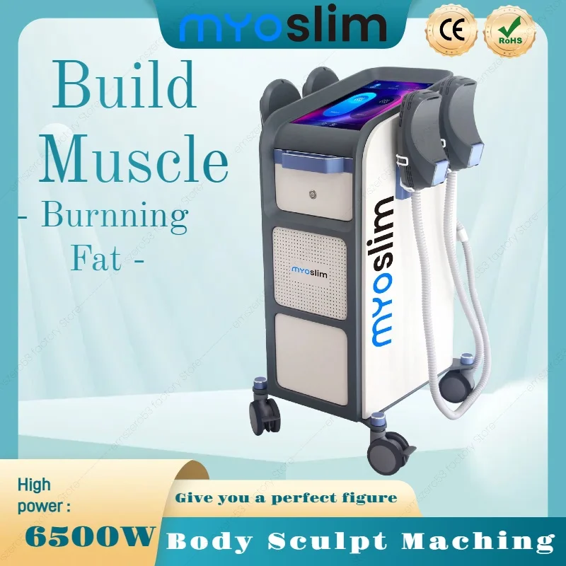 

6500W New RF EMS Body Sculpting Machine MYOslim Electromagnetic Sculpt Stimulation Massager Muscle Fat Slimming Technology Salon