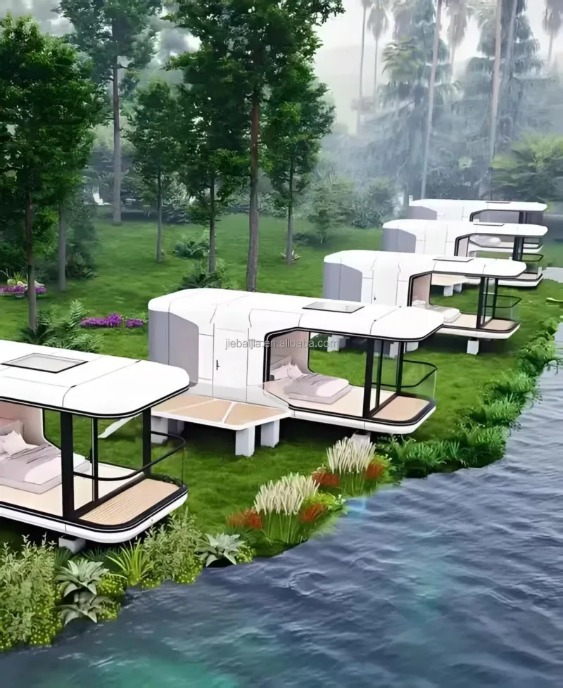 Villa de aço com 2 quartos, villa ou hotel, apartamento, quarto, villa contêiner