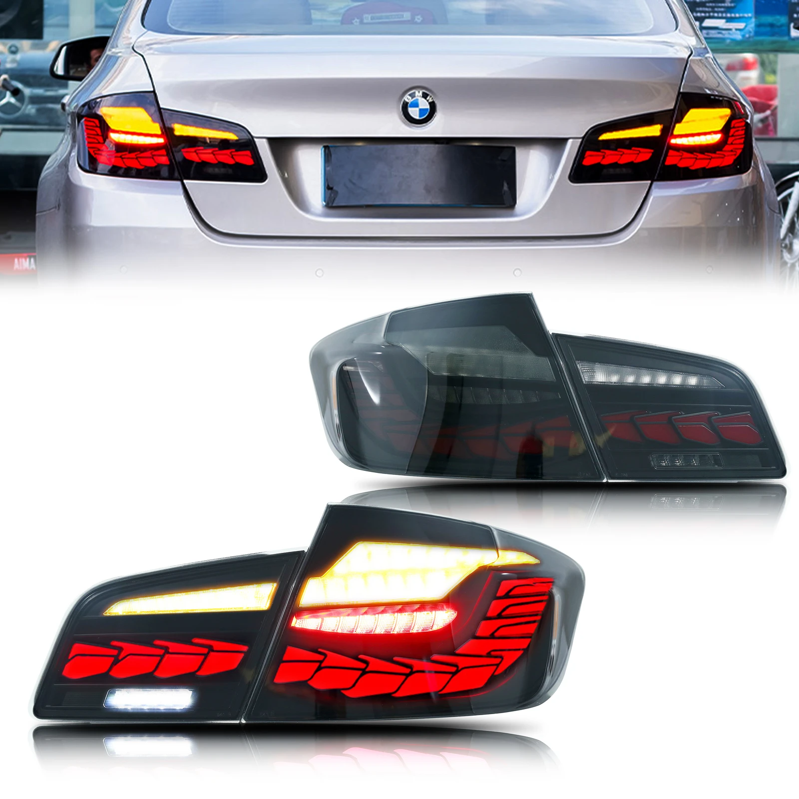 

LED GTS Tail Lights Assembly for BMW 5 Series F10 M5 2011-2016 Sequential Turn Signal Trunk Rear Brake Lamps Assembly