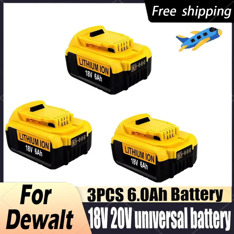 

For Dewalt compatible battery DCB200 20V 6000mAh Replacement Battery Compatible with For Dewalt 20V 18 v and 20 Vot Tools