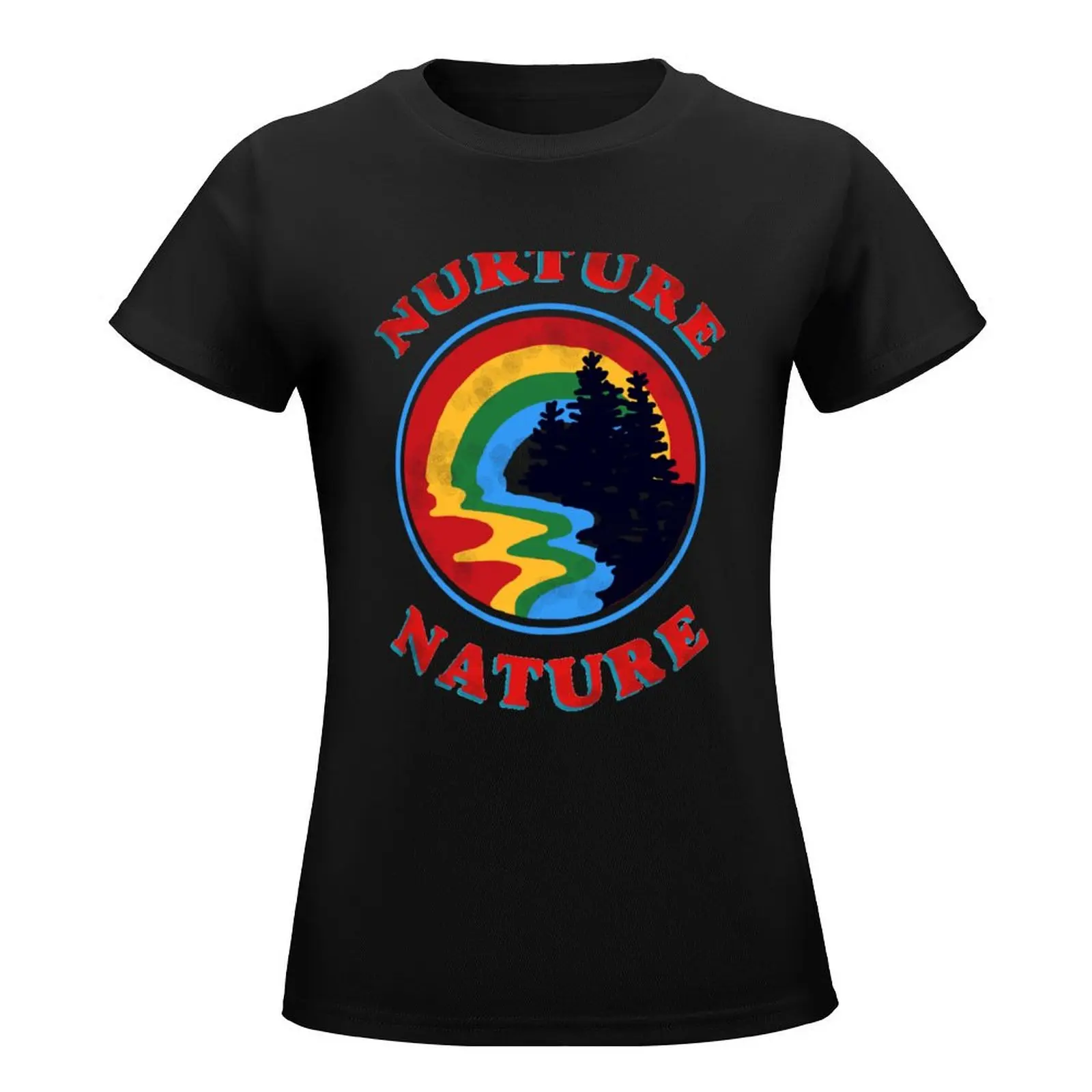 nurture nature vintage environmentalist design T-Shirt summer clothes tops western t shirts for Women