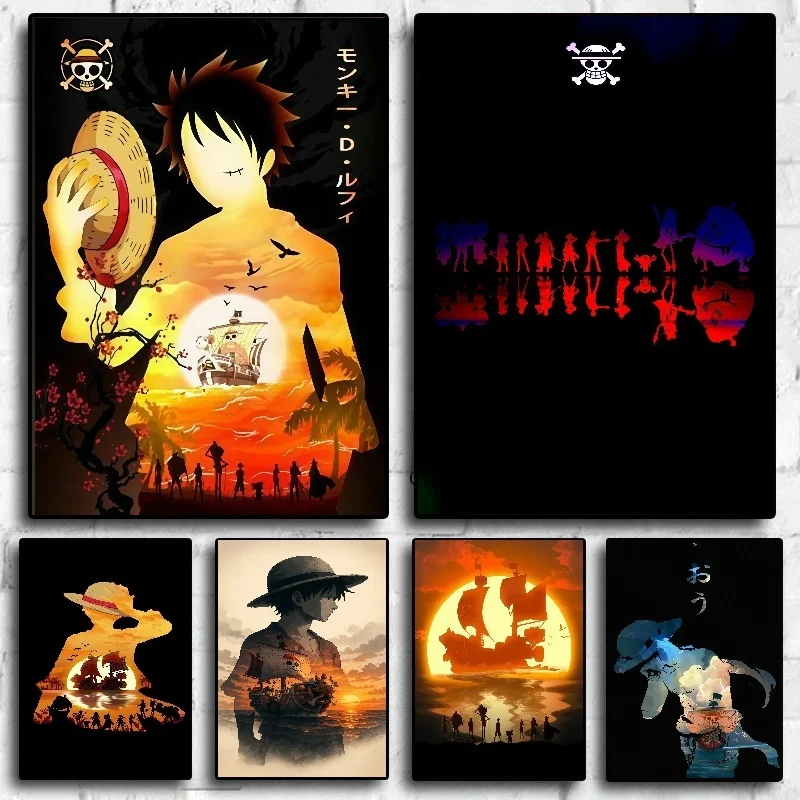

Anime Figure Luffy Poster Printing Canvas Painting Home Living Room Suitable for Bedroom Bar Cafe Entrance Art Wall Decoration