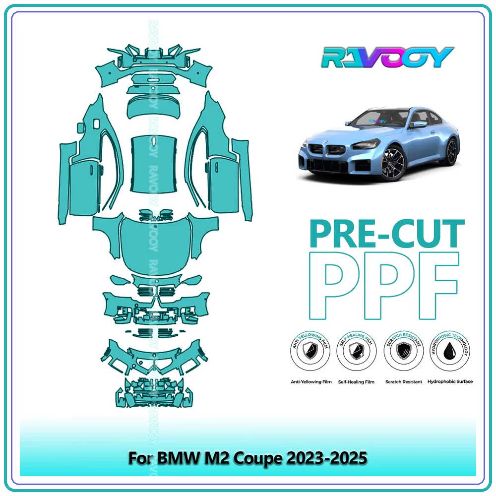 For BMW M2 Coupe 2023-2026 8.5Mil Precut TPU Paint Protection Film PPF Full Body Kit Clear Bra Stone Guard EU UK